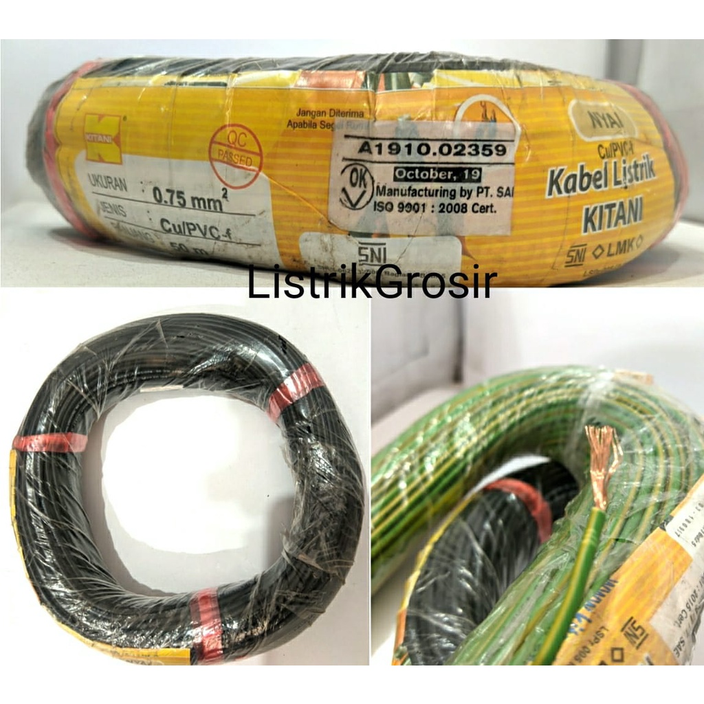 Kabel NYAF 1 X 0.75mm KITANI Kabel Serabut Tembaga 1X0,75mm Kabel Body