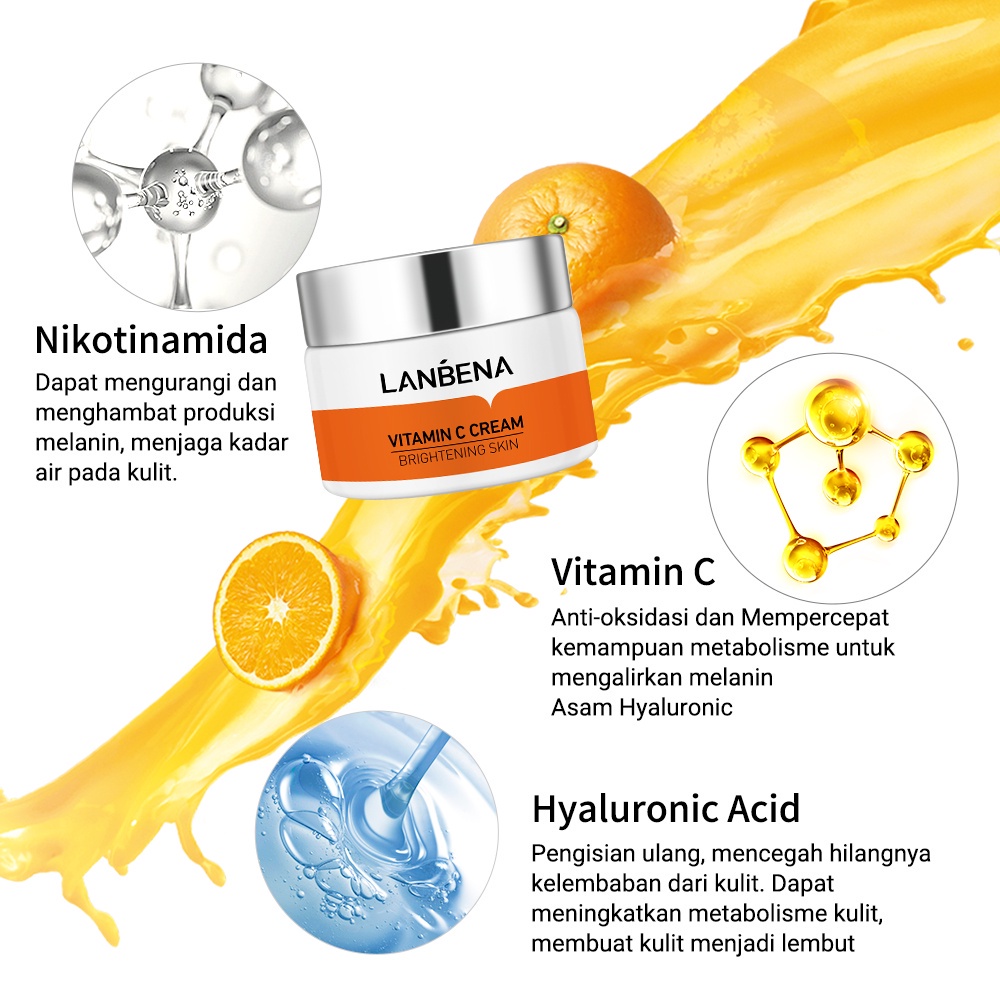 LANBENA Brightening Cream 50gr |  Vitamin C Series