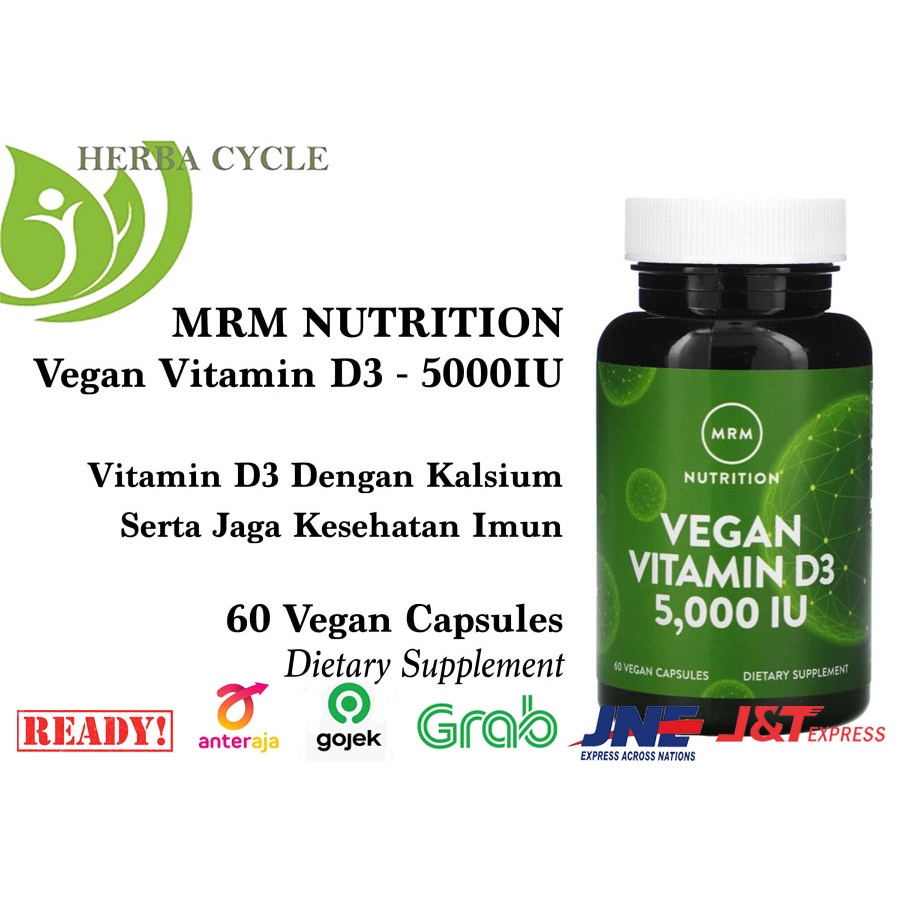 MRM Vegan Vitamin D3 5000 IU 60 Vegan Cap MRM Vit D3 5000 Ori USA