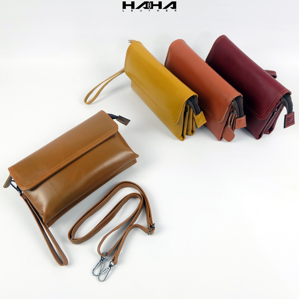 Slingbag CLASSY Handbag Wanita Bahan Kulit Sapi Asli Multifungsi Cewek Perempuan - Originale Leather Sling Bag