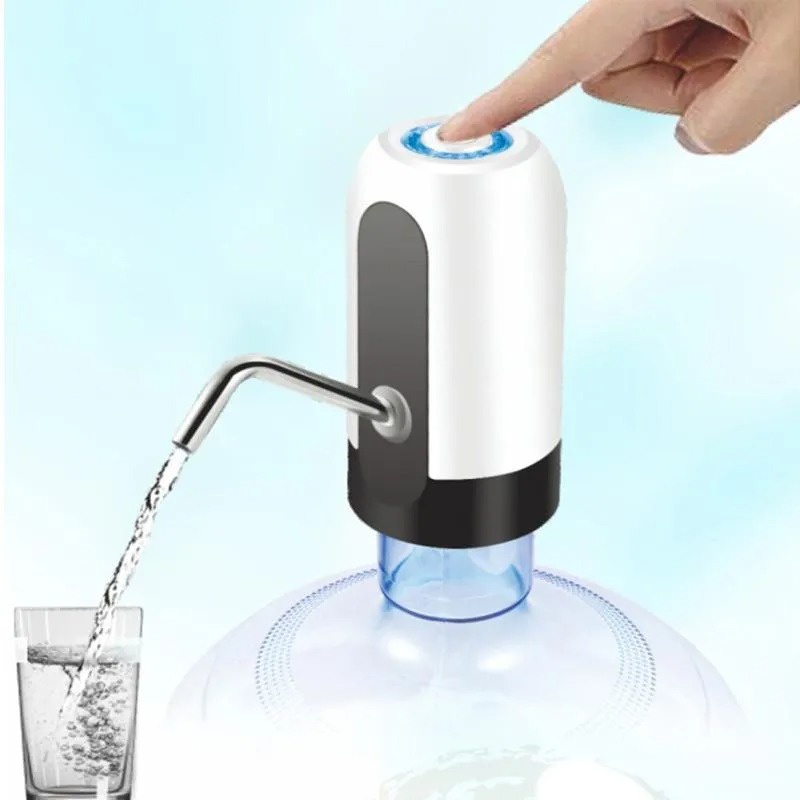 Water Pump Electric Pompa Air Galon Elektrik LED Cas Lampu biru