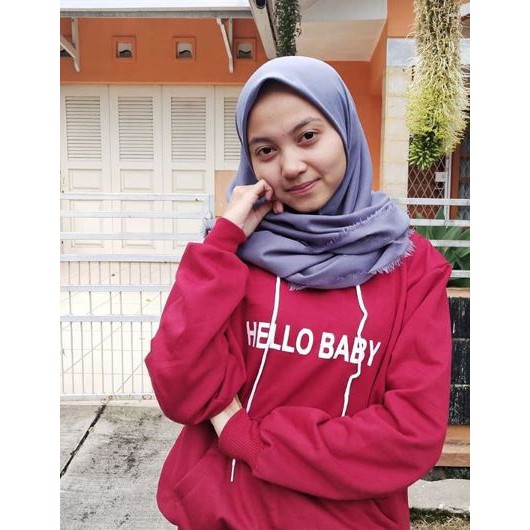 HELLO BABY HOODIE UNISEX - ATASAN HALUS TEBAL PREMIUM