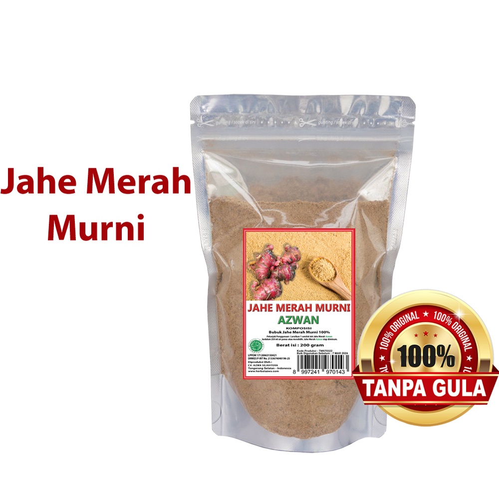 

Jahe Merah Bubuk Murni 200 gram