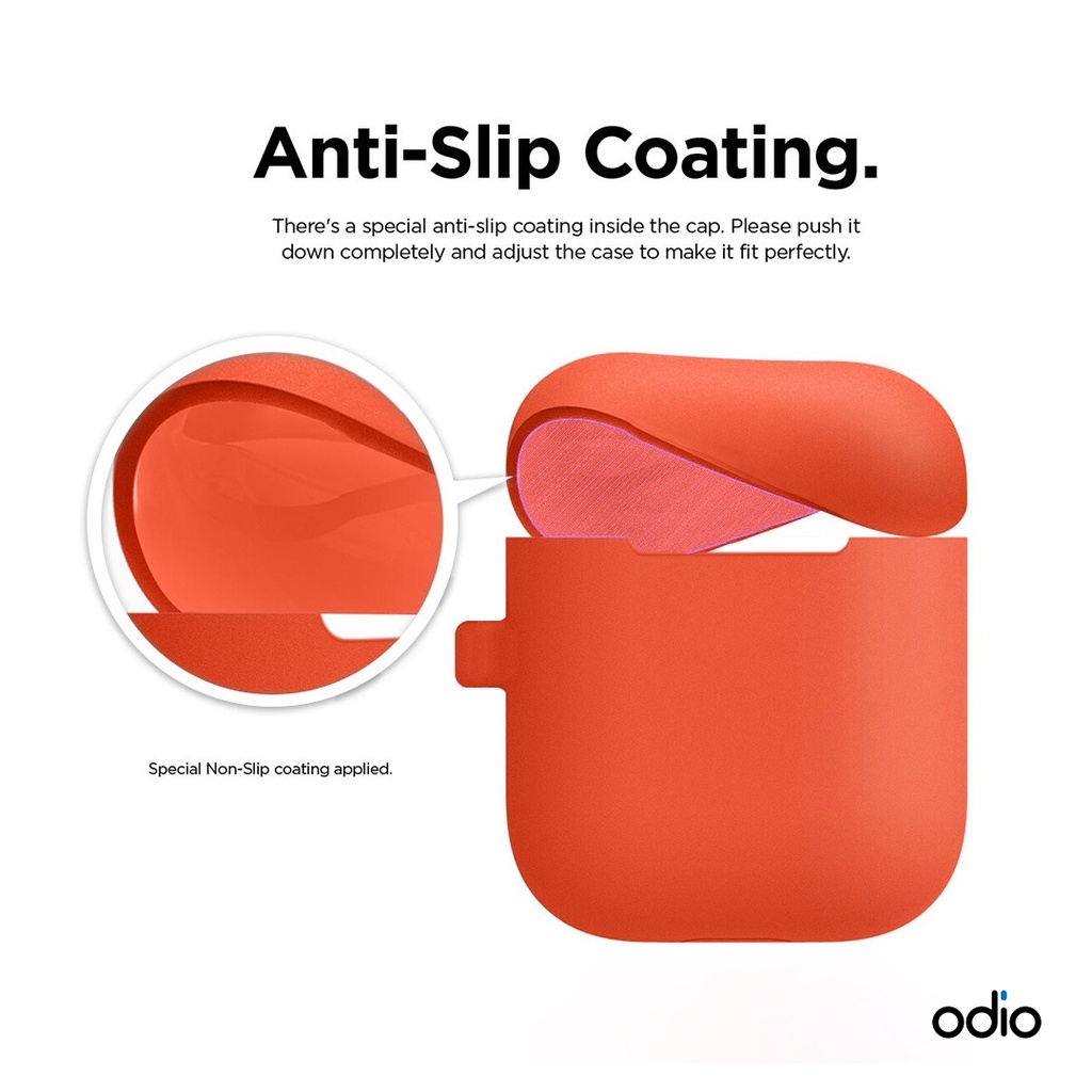 Silicon / Case  Airpods Gen 2  (Premium Silicone Case + Free Hook) By ODIO Indonesia.-4