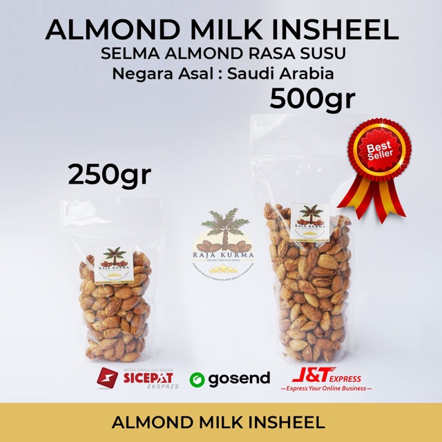 

Almond Milk Insheel Made in King Saudi Arabia Isi 1kg, 500gr, 250gr.