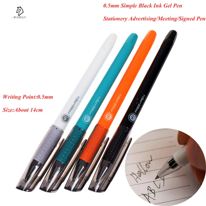 

INDORETAIL | 2 Pcs/Set Sederhana Alat Tulis Iklan Ballpoint pena 0.5mm Tinta