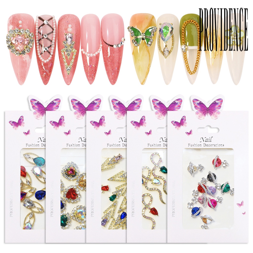 1 Pak Berlian Imitasi Kristal 3D Multifungsi Bentuk Hati Untuk Dekorasi Nail Art