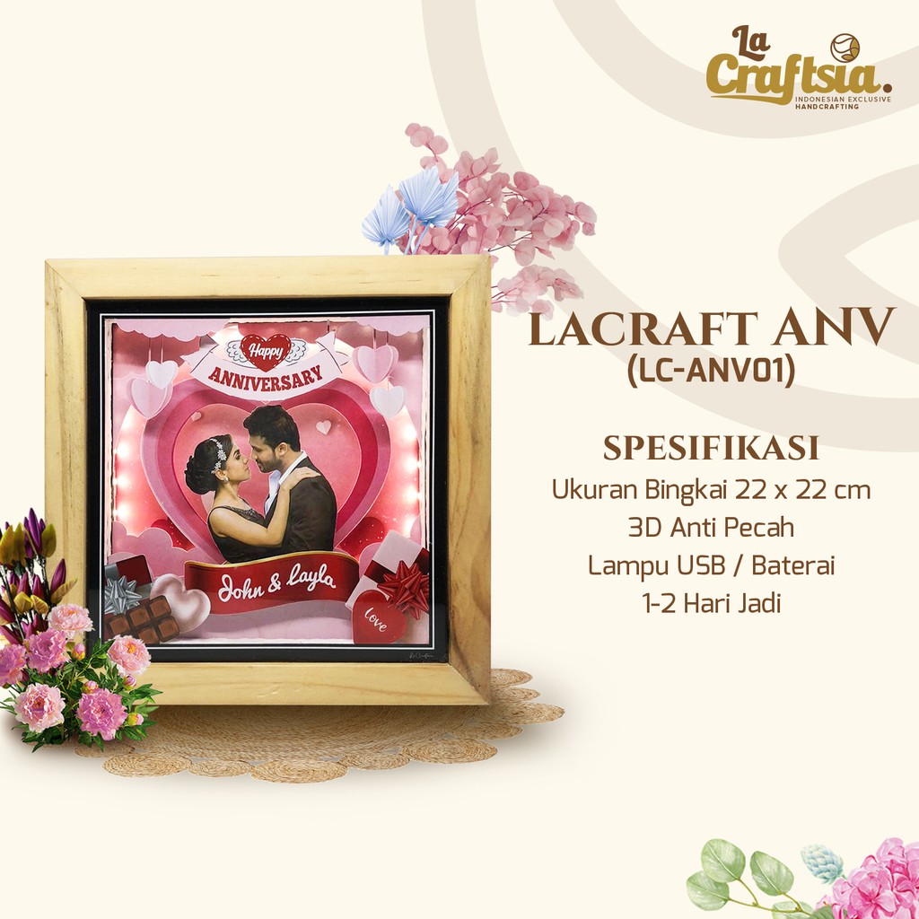 

Kado Premium | Lightbox 3D (LACRAFT ANV) - Kado Anniversary Kado Pacar - LCANV01