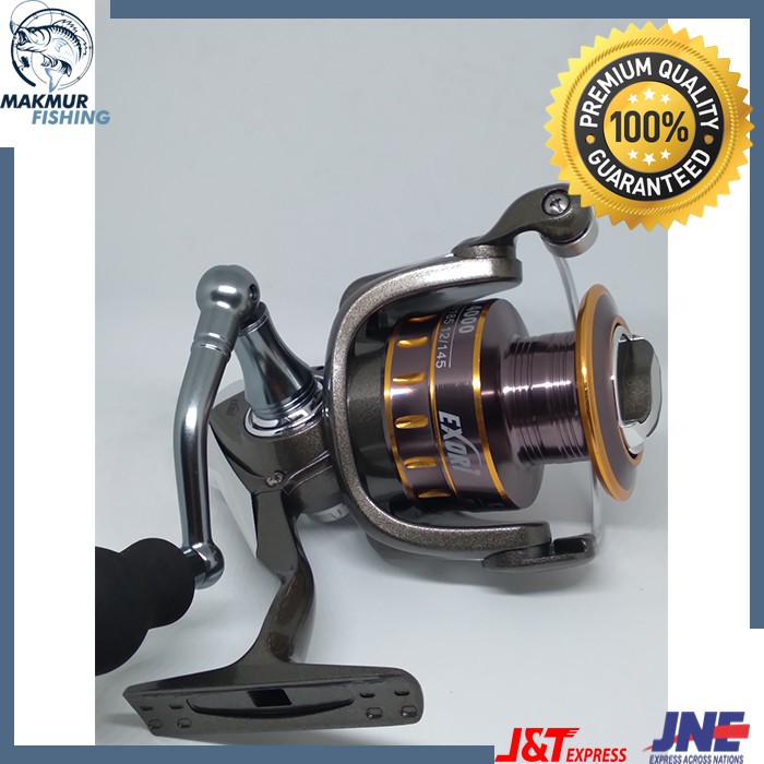 Reel Pancing Exori 4000 Bahan Besi dengan Power Handle