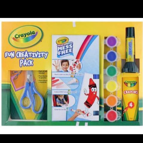 

Promo Awal tahun crayola fun creativity pack art set crayon paint glue coloring scissor Promo Awal