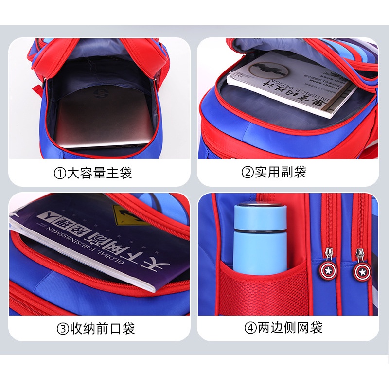 Tas Sekolah Anak Laki-Laki 3D Import Backpack TK SD Anak Cowok Motif Karakter Uk Besar &amp; Luas T154