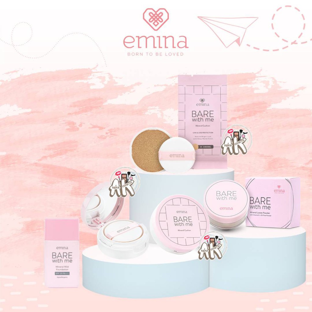 EMINA BARE WITH ME SERIES (LOOSE POWDER, FOUNDATION, CUSHION/REFILL)