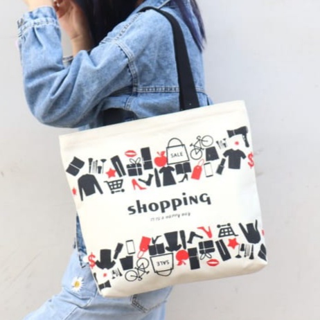 ( PAKAI RESLETING) Tote bag Korean style (Toko Uci)