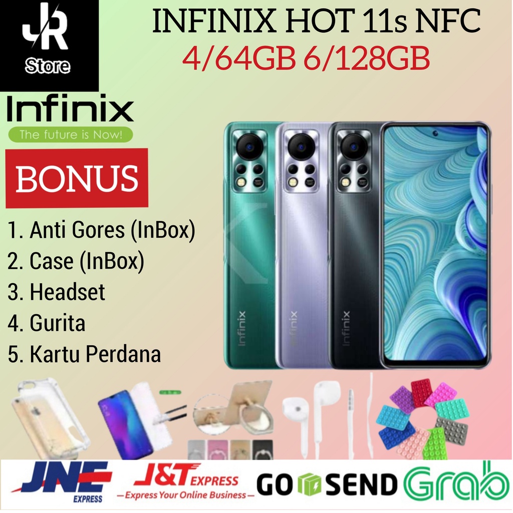 INFINIX HOT 11S NFC RAM 6GB 128GB 4/64GB GARANSI RESMI INFINIX INDONESIA