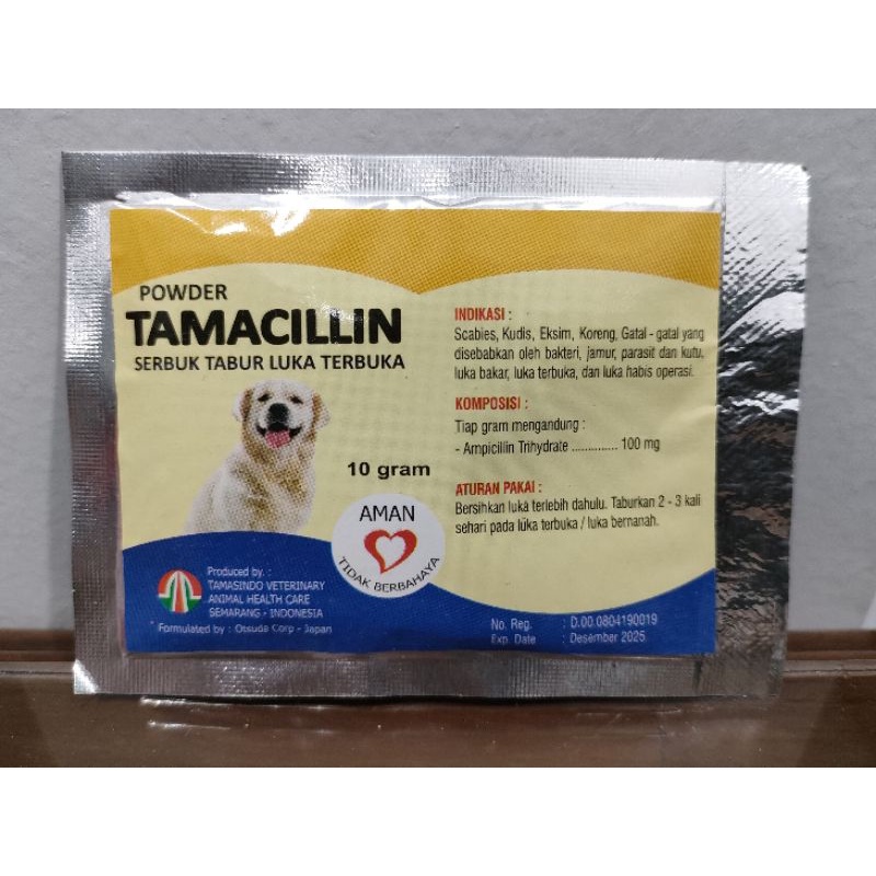 obat luka anjing tamacillin