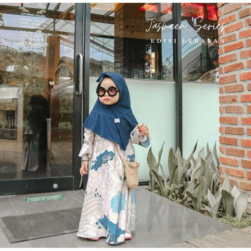 JASMEEN SERIES, Gamis anak premium 2-4 T, Gamis Dior silk, Baju lebaran terbaru termurah Zeamoeslim