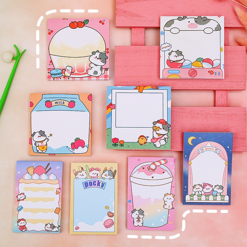 Sticky note memo pad sapi karakter hewan-1