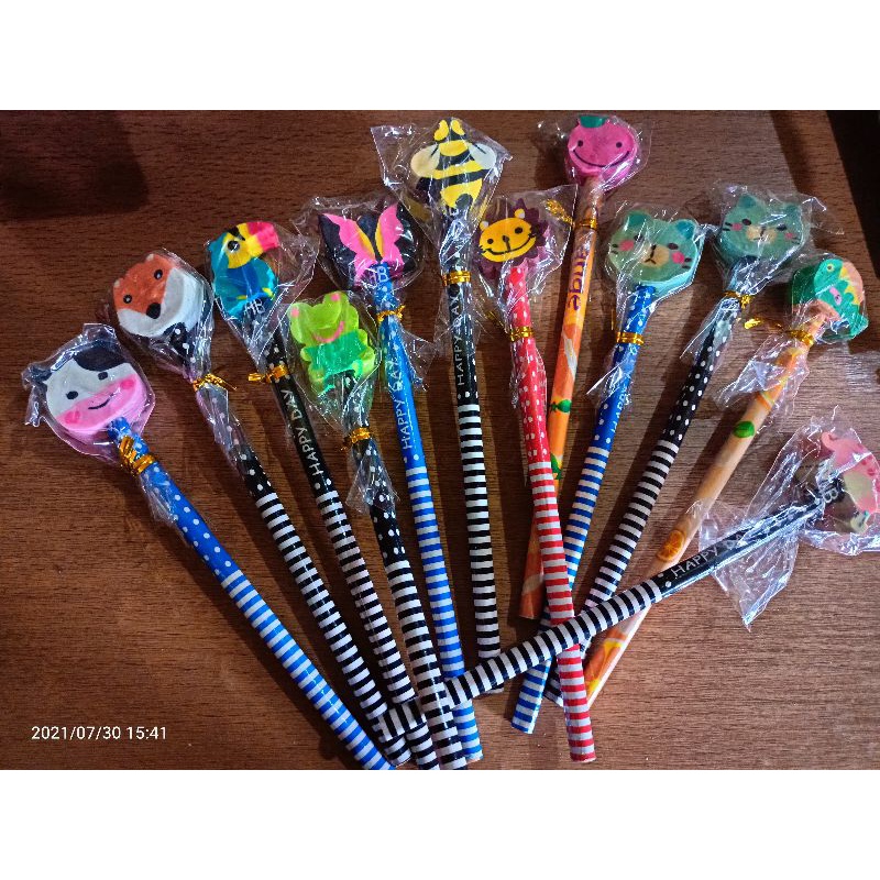 

pincil plus hapusan-pincil karakter lucu