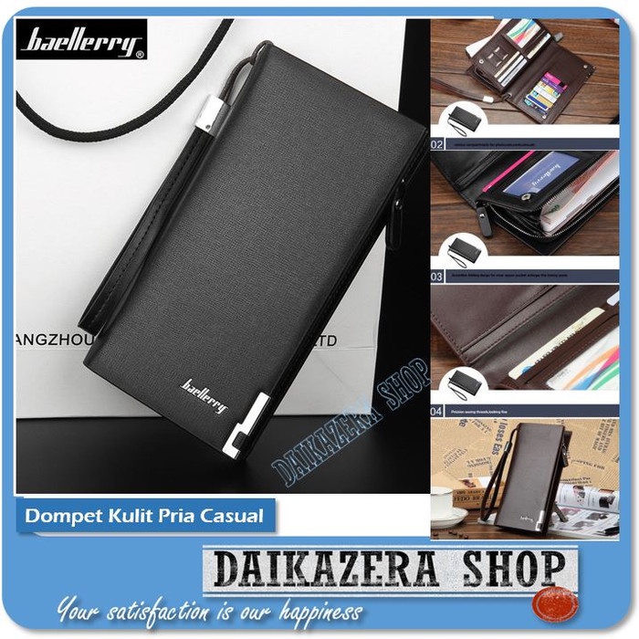 Dompet Kulit Pria Kasual - Baellerry - Hitam