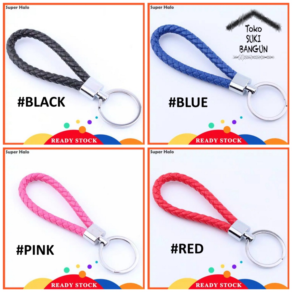 Key Chain Phone Strap Leather BRAIDED Kulit Kepang Gantungan Kunci