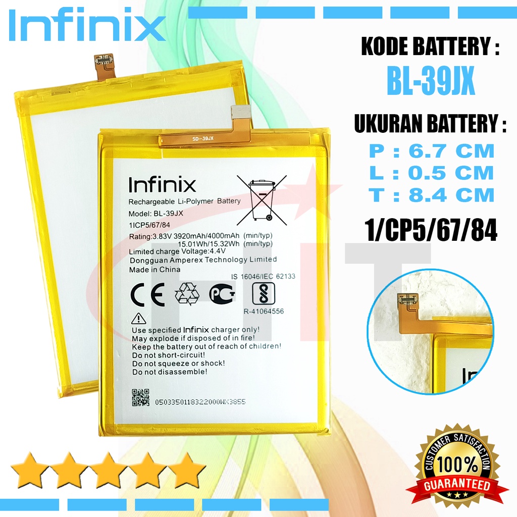 Baterai Ori Battery INFINIX HOT 6X - HOT S3X X622 Battery BL-39JX