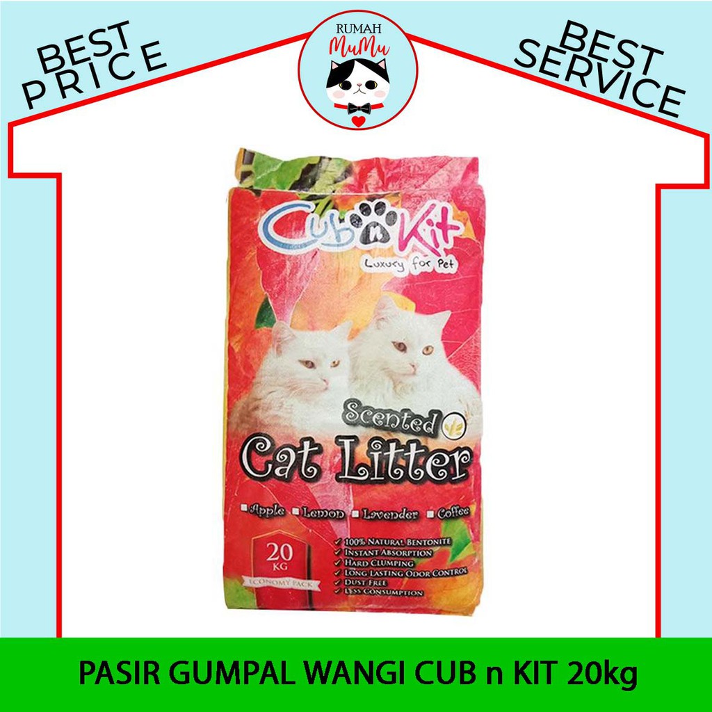 PASIR KUCING GUMPAL WANGI TERLARIS CUB n KIT/ TATAPET 20KG KHUSUS GOSEND GRAB