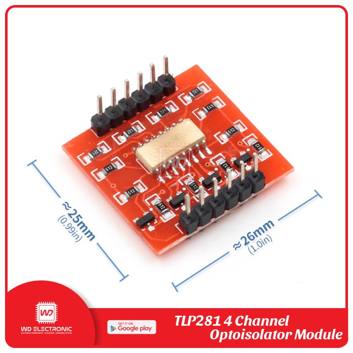 TLP281 4 CHANNEL OPTOISOLATOR MODULE