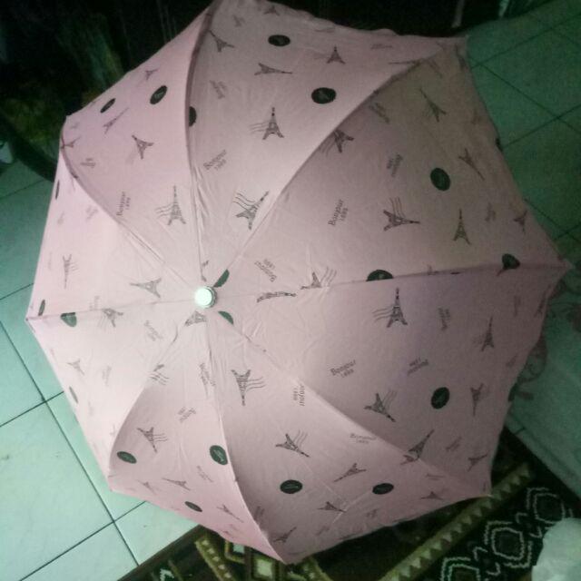 Payung Lipat 4 Fancy Karakter Paris Anti Uv Merk Osaka - Osk-363