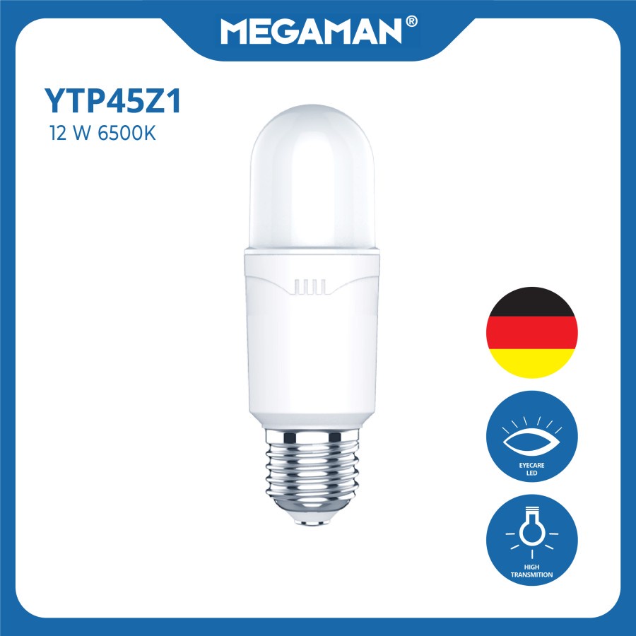 Lampu Bohlam LED Stick Bulb 12w 12watt E27 6500k MEGAMAN