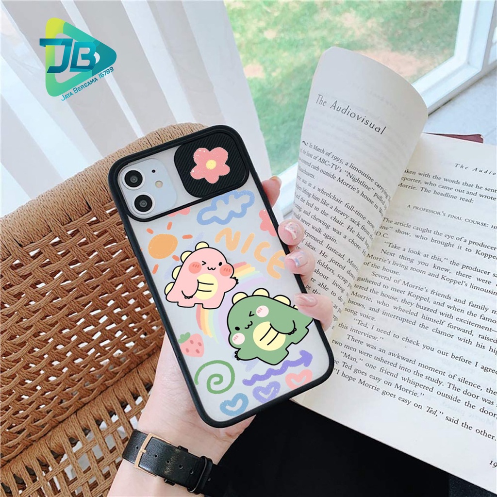 SOFTCASE SLIDE KAMERA DINOSAURUS OPPO VIVO SAMSUNG XIAOMI REALME IPHONE ALL TYPE JB4976