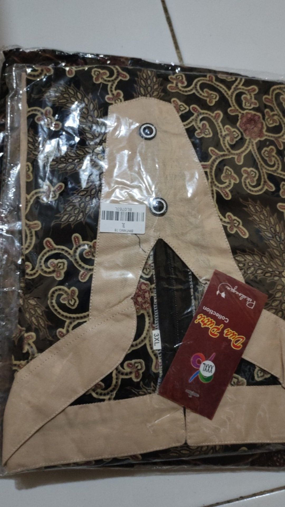 Kemeja Batik Wanita Lengan Panjang Berkerah Elegant Size  S S/d 5l