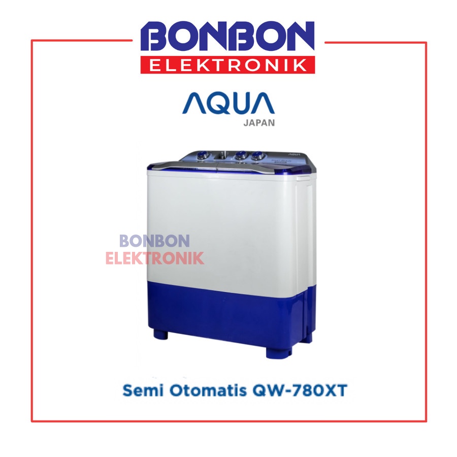 AQUA Mesin Cuci 2 Tabung 7KG QW-780XT (B) / QW 780 XT