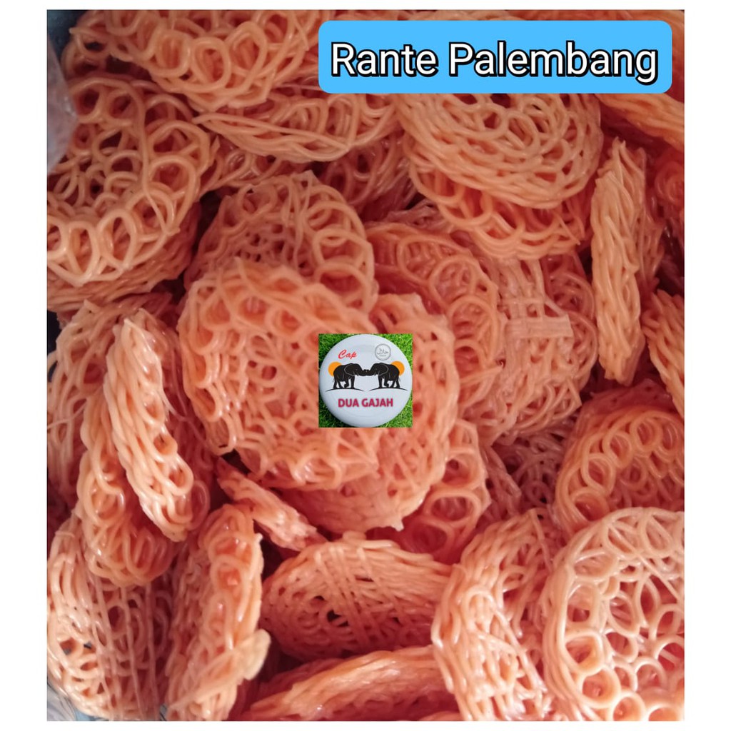 

[ 250 gram ] Kerupuk / Krupuk Mentah / Krecek Rante Palembang Putih Orange