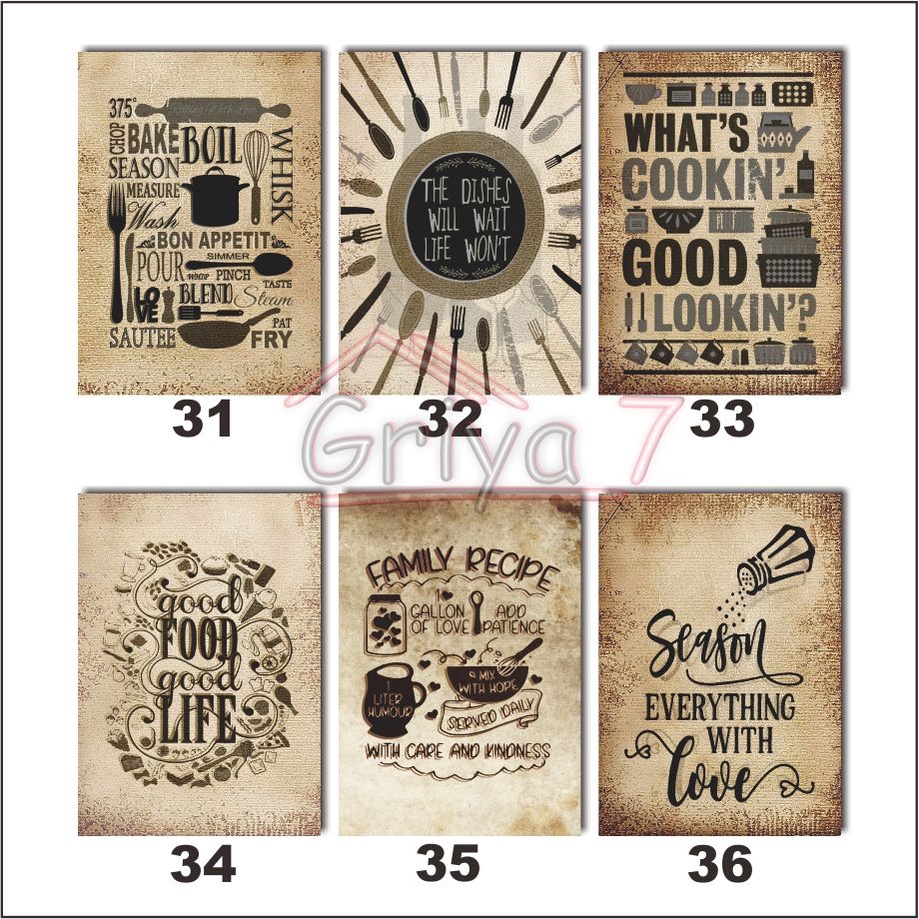 GRIYA 7 I DAPUR HIASAN DINDING  DEKORASI DINDING RETRO VINTAGE I WOODEN DECOR