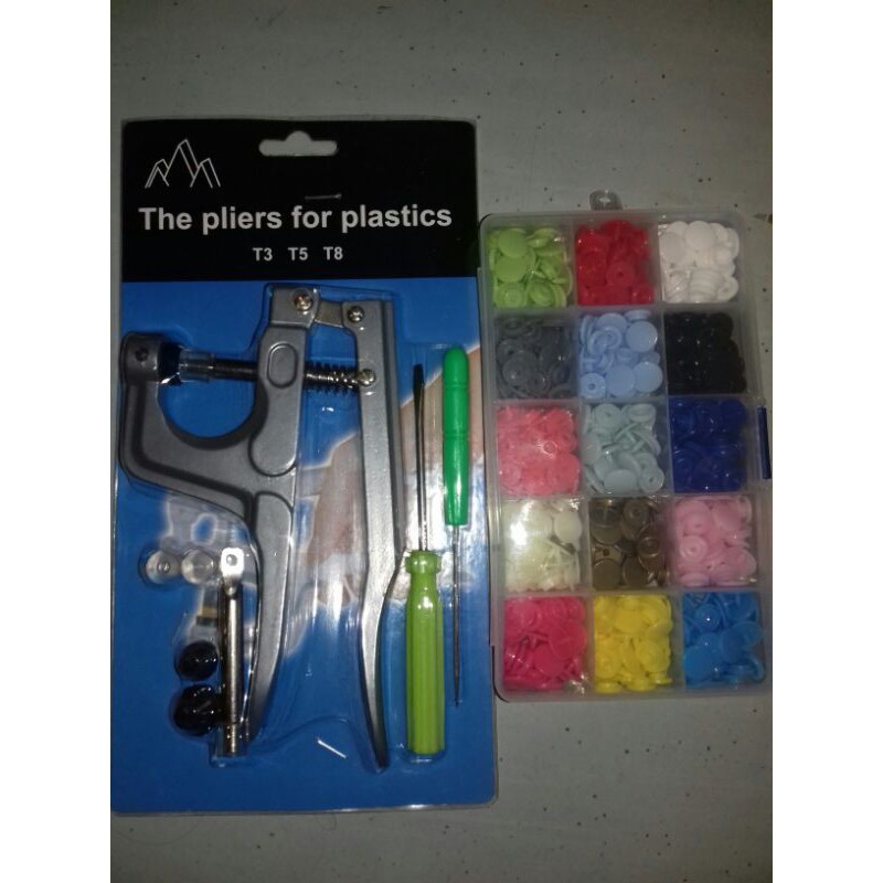 Snap pliers plastik / Alat pasang kancing jepret plastik / tang kancing snap / snap button