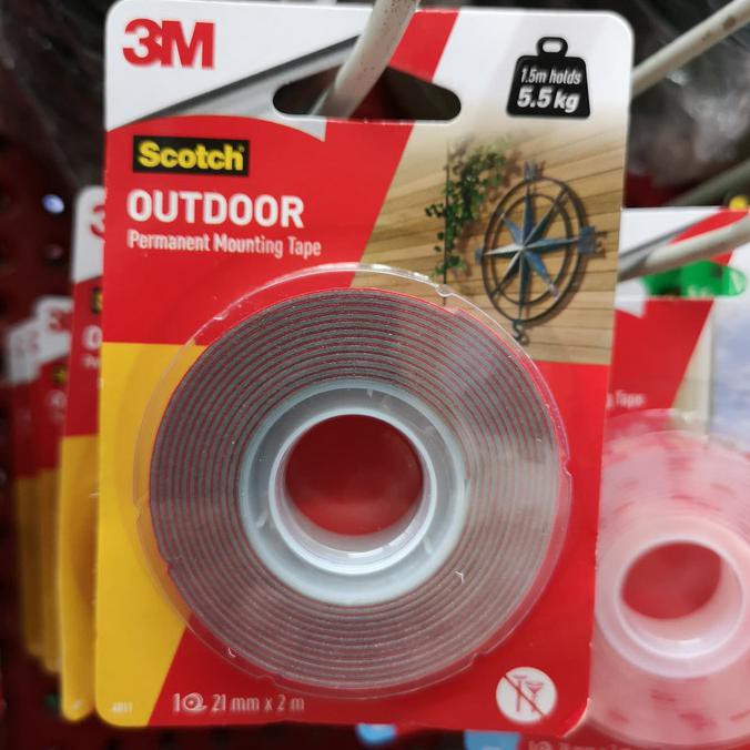 

SEDIA! SCOTCH OUTDOOR PERMANENT MOUNTING TAPE 3M 4011 21mm X 2 M DOUBLE TAPE