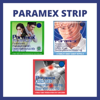 Paramex Tablet Strip Obat Sakit | Flu Batuk PE | Nyeri Otot Kepala Parameks Paracetamol Konimex