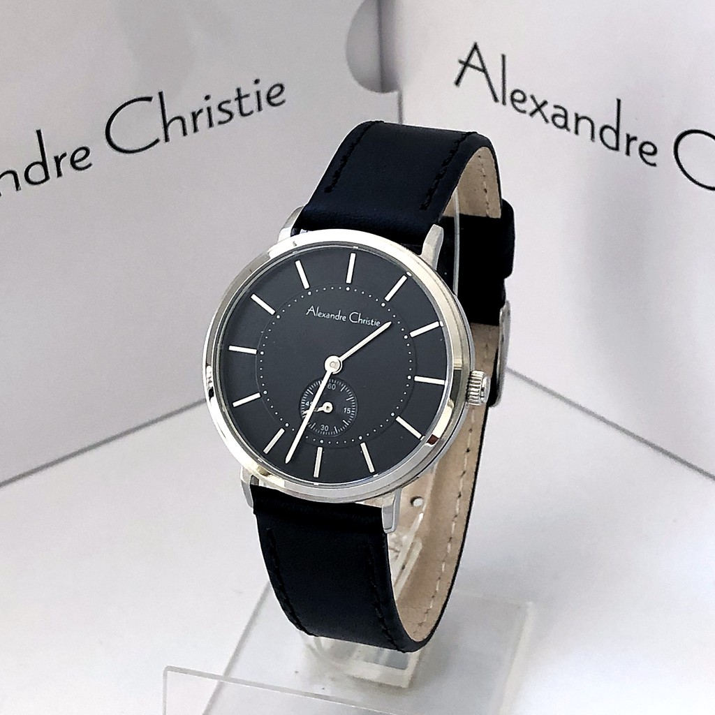 Jam Tangan Wanita Alexandre Christie AC 8493 Silver Plat Black