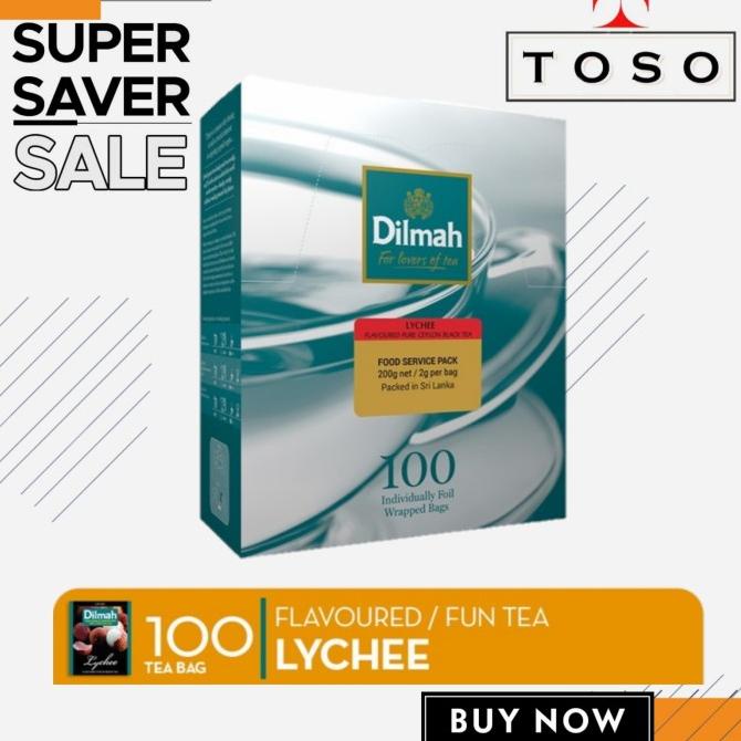 

[[COD]] Teh Dilmah Tea 100 sachet Lychee Tea Teh Celup