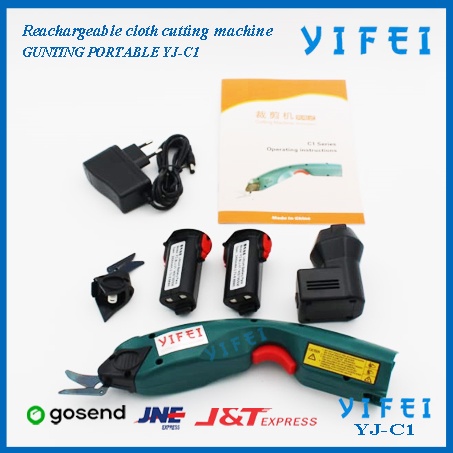 YJ-C1 Rechargeable Cutting Machine Electric Scissor gunting kain YIFEI