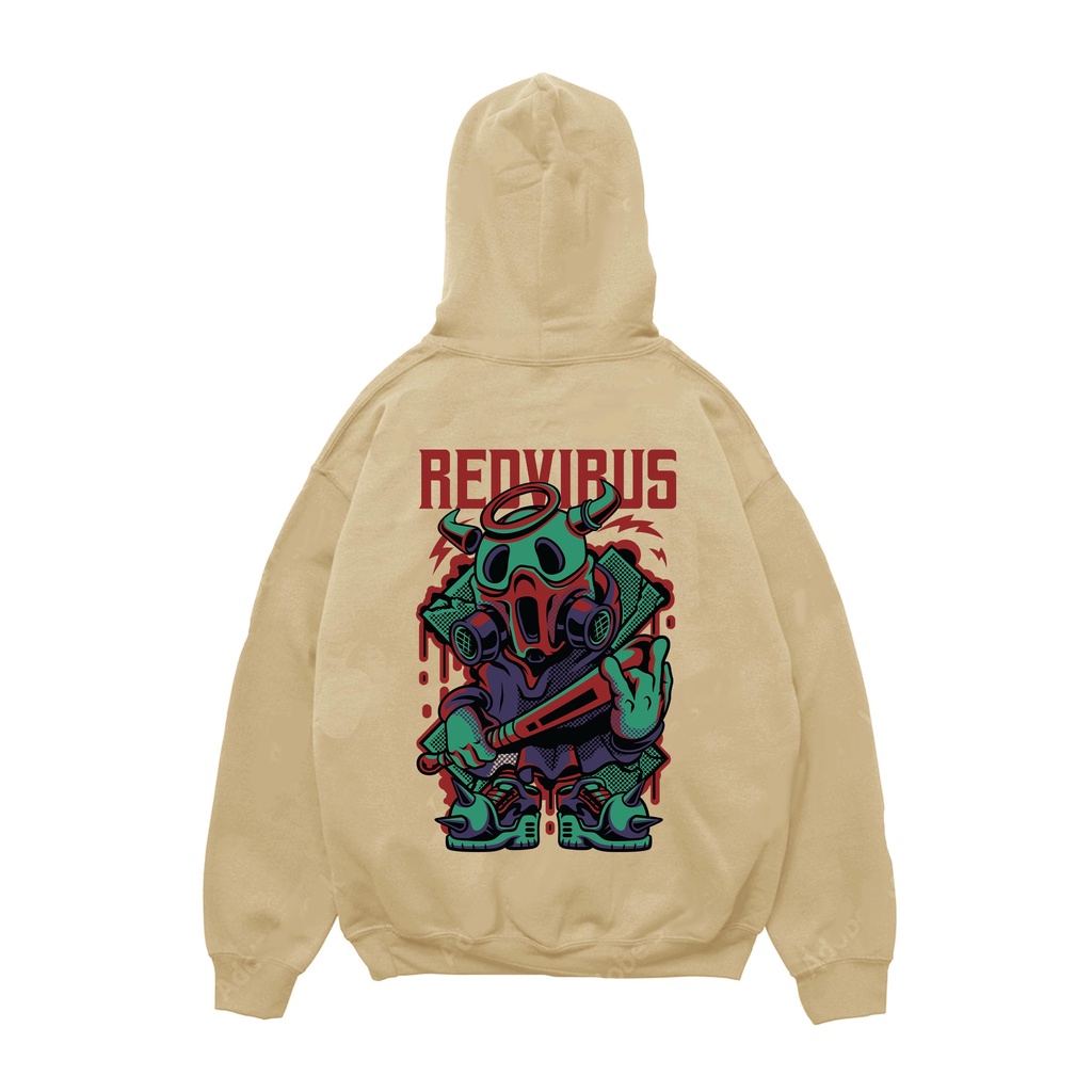 Hoodie Pria Redvirus Sweater Pria Fleece Size M - XXL