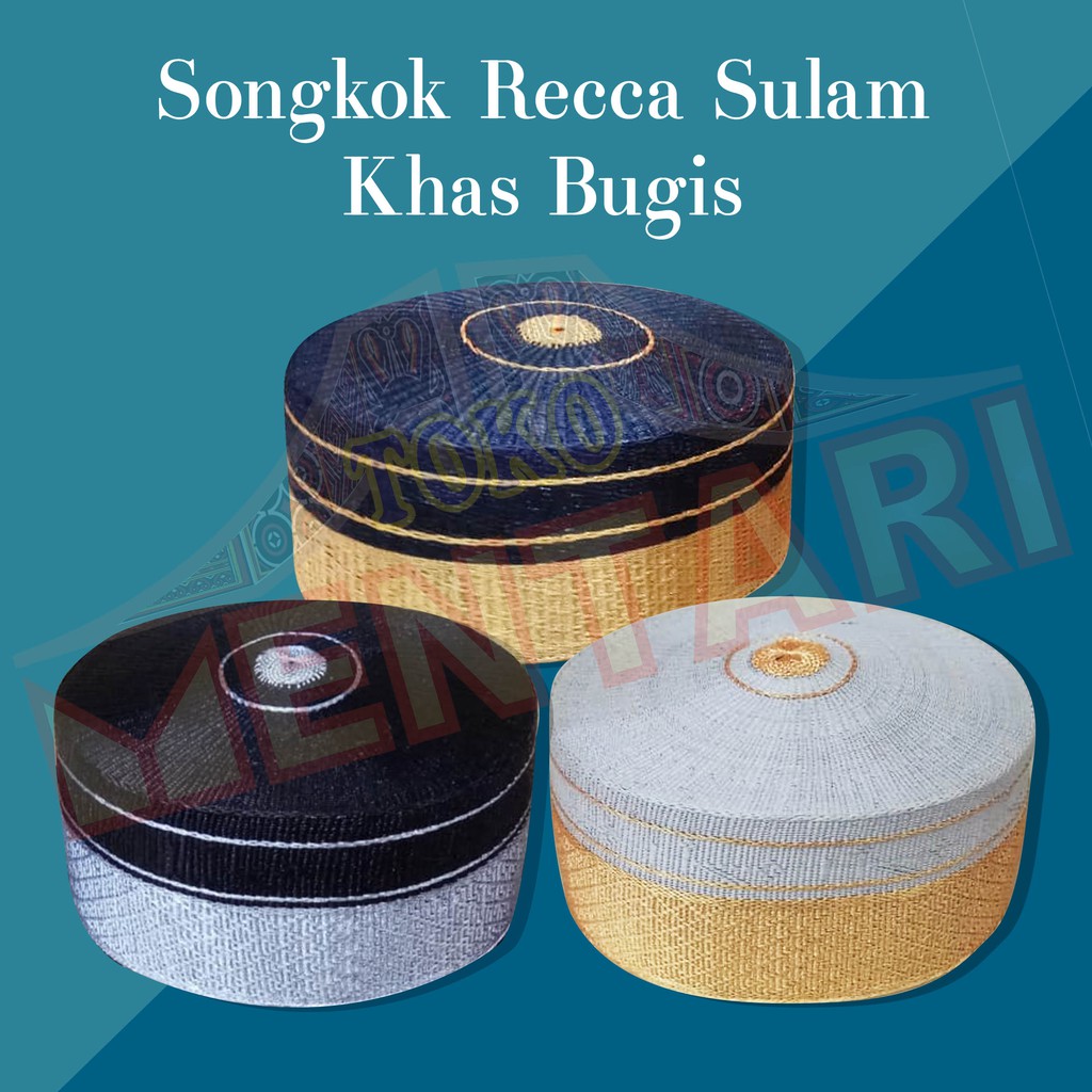 Songkok Recca Motif Sulam Halus Khas Bugis Makassar