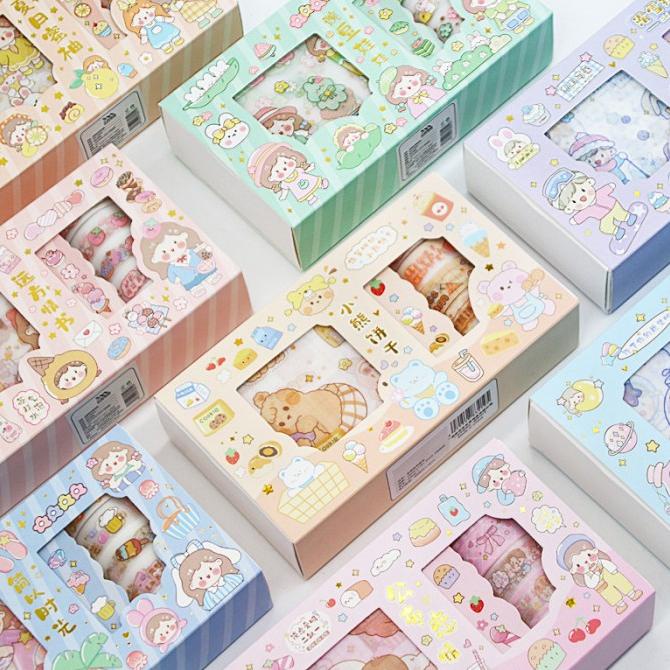 

(BISA COD) Fresh Heart DIY Masking Tapes and Stickers Box Set - Masking Tape TERJAMIN Kode 649