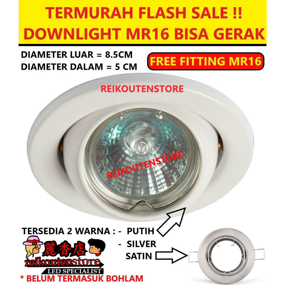 Jual Tebal Kap Downlight Mr Gerak Led Halogen Mr Tusuk Adjustable