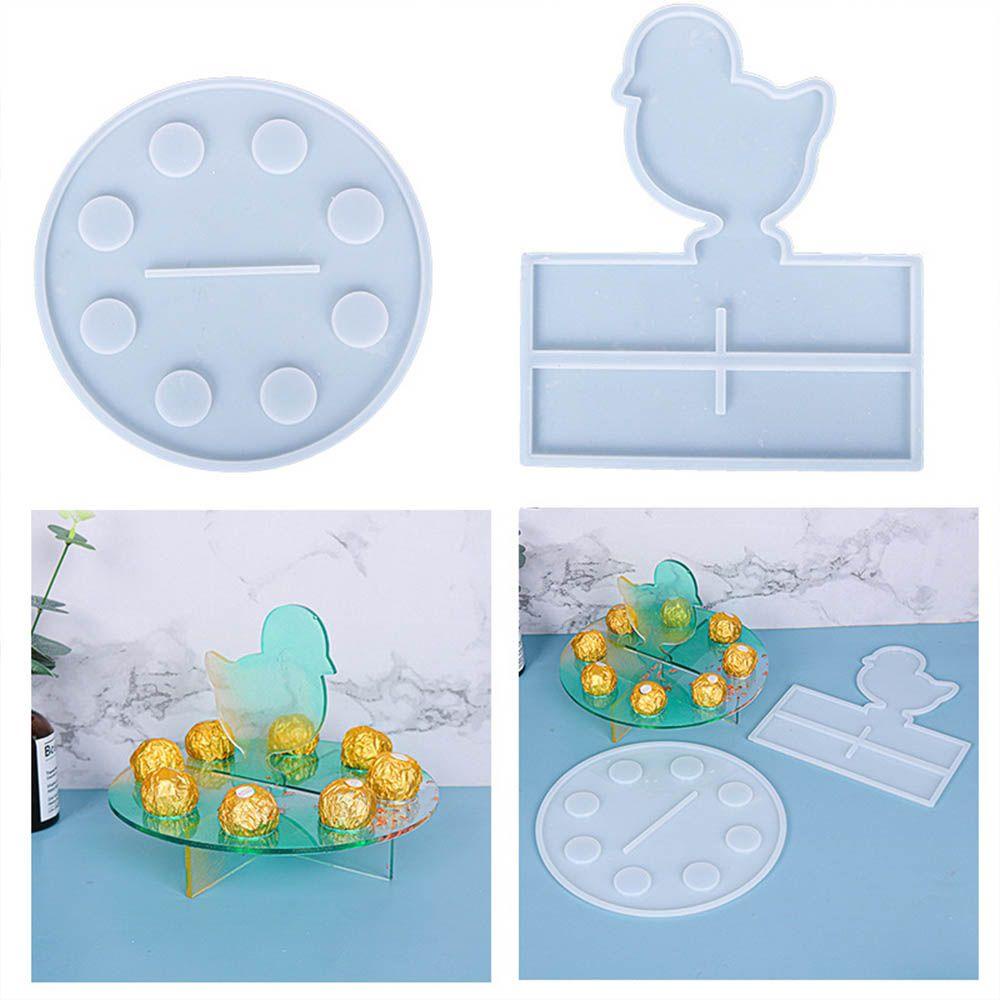 R-flower Chicken Tray Silicone mold Kerajinan Cetakan Rak Penyimpanan Resin Kit UV Lucu