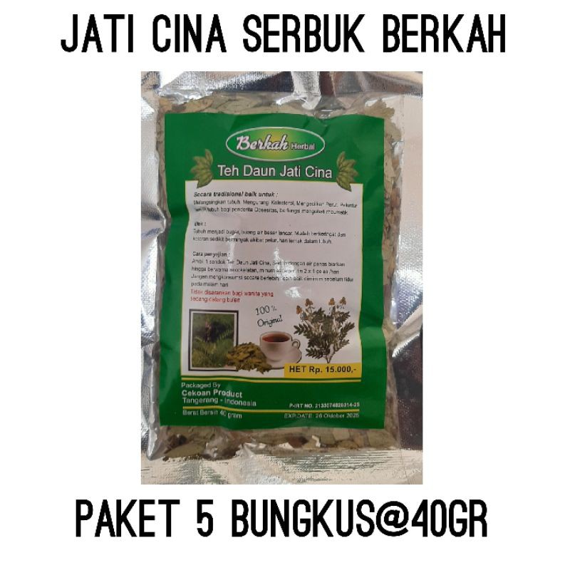 

TEH JATI CINA BERKAH PAKET 5 BUNGKUS@40GR
