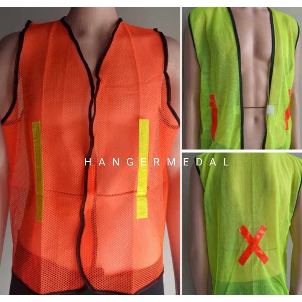 Safety vest lari sepeda rompi jaring keselamatan mantul malam