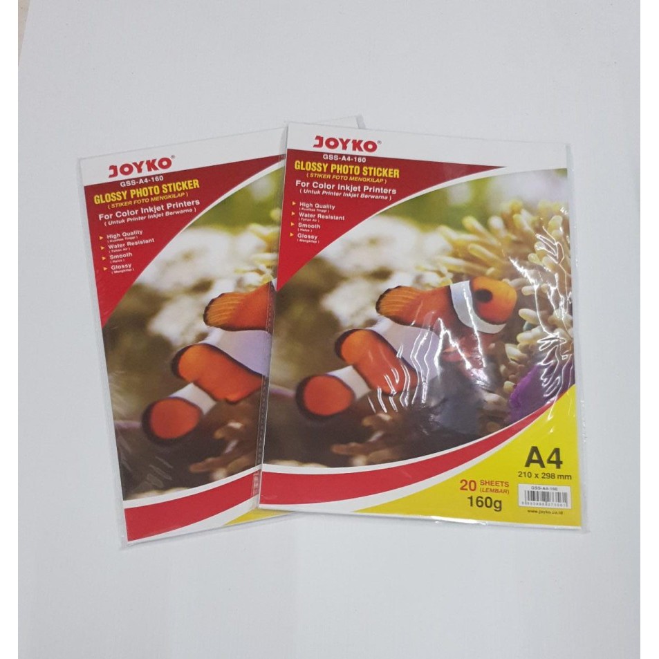 

PAPER GLOSSY JOYKO STICKER GSS-A4-160 (20sheets)