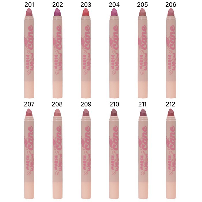 MarshWillow Candy Cane Matte Lip Crayon Nude Series