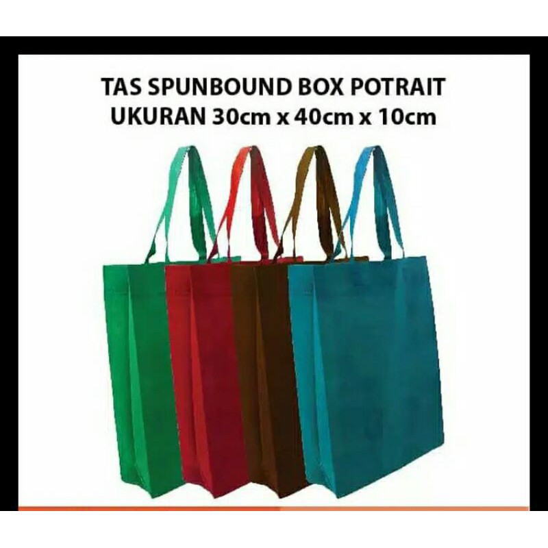 

Tas Spunbond Handle uk 30x40x8 / Goodie Bag / Tas Kain Polos /TAS SOUVENIR ecerab